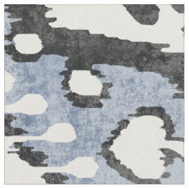 Tecido padrões tribais brancos, azuis e cinzas