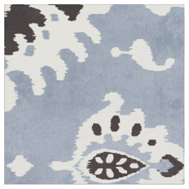 Tecido padrões tribais brancos, azuis e cinzas