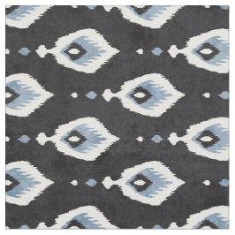 Tecido padrões tribais brancos, azuis e cinzas