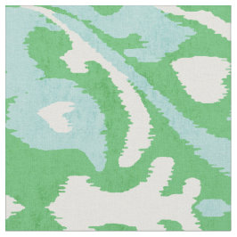 Tecido padrões tribais Chic green e turquoise ikat