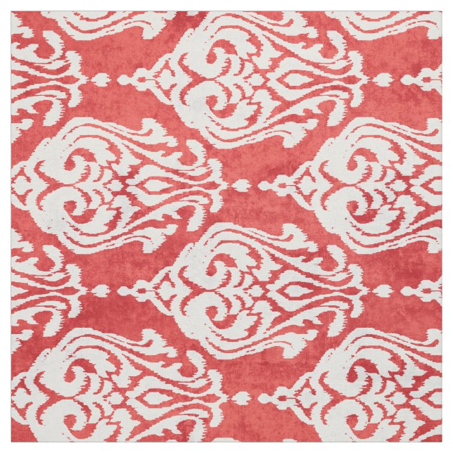 Tecido padrões tribais de ikat vermelho-claro (Modelo)