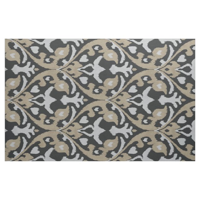 Tecido padrões tribais de  preto-e-branco de cinza neutra (Fat Quarter)