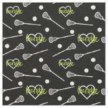 Padrões Verde limão de Lacrosse Preta e Corações
