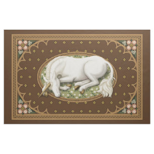 Tecido Painel de Discos 1 Medieval Marrom do Unicorn Dorm