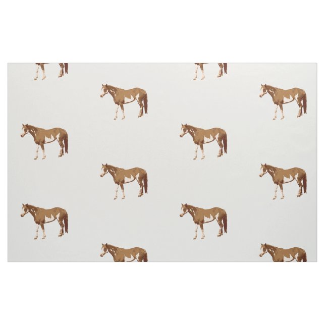 Tecido Paint Horse Equestrian Watercolor Americano (Fat Quarter)