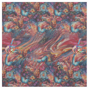 Tecido Painting Fantasy Flowers expressa a alegria da nat