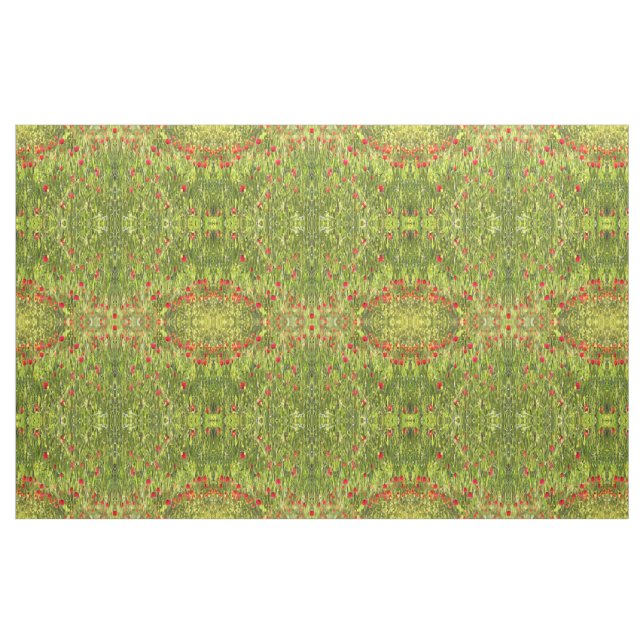 Tecido Paisagem de Popia de Prado Artístico (Fat Quarter)