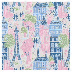 Tecido Paisagem dos Sonhos Parisienses