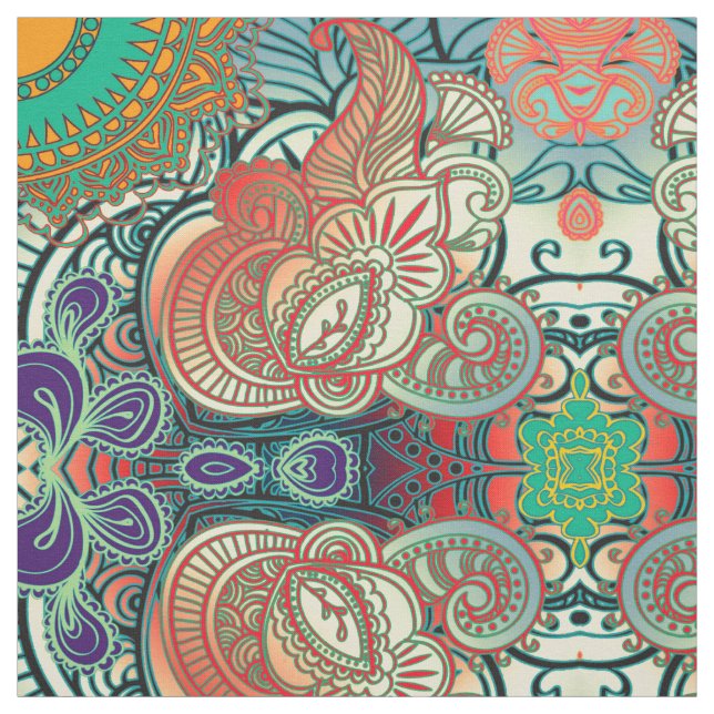 Tecido Paisley Mosaic Patterno I + suas ideias (Modelo)