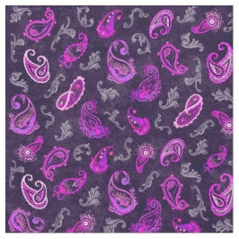Tecido Paisley Roxo Vintage