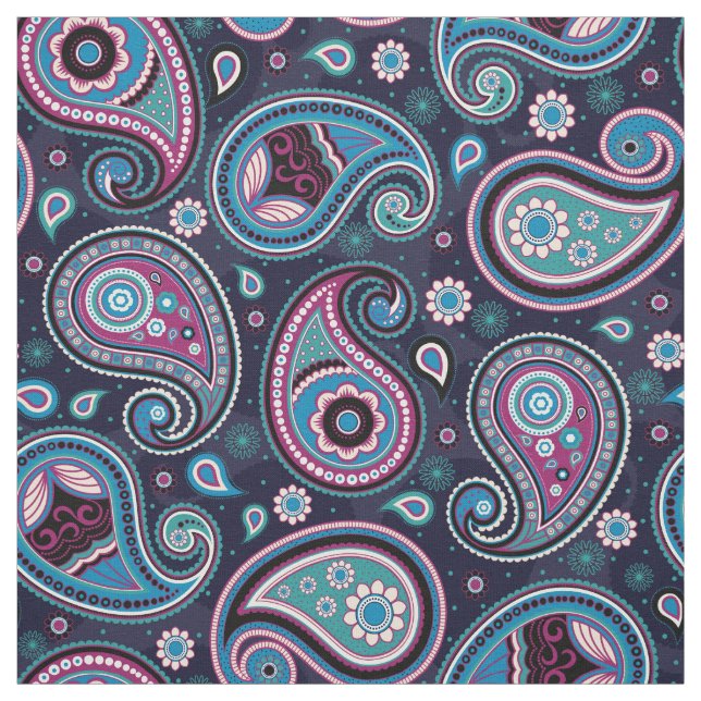 Tecido Paisley Standard Teal Blue (Modelo)