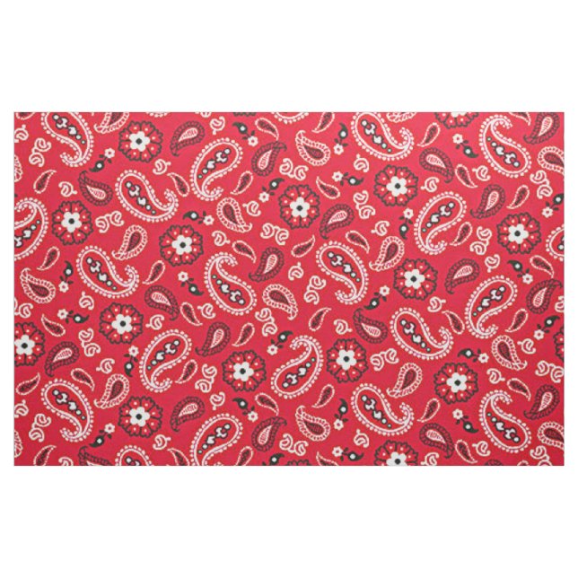 Tecido Paisley Vermelho Ocidental (Jarda)