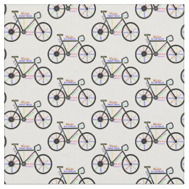 Tecido Palavras Motivacionais Bicicletas para Ventiladore