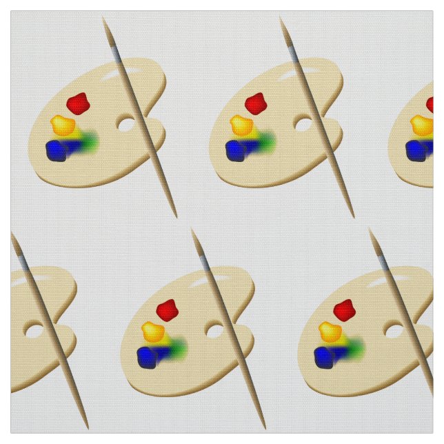 Tecido Paleta de Artista e Pincel (Modelo)