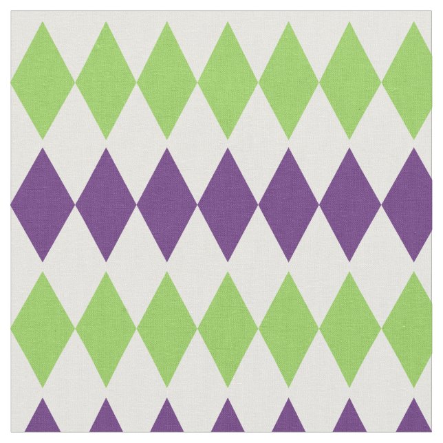 Tecido Palhaço do diamante no branco (Detalhe)