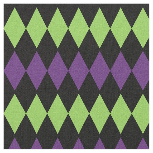 Tecido Palhaço do diamante no preto (Detalhe)