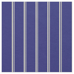 Tecido Pálida Goldenrod e Padrão Azul Meia-Noite de Strip