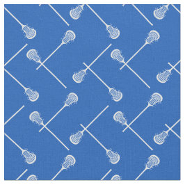 Tecido Palitos brancos de Lacrosse Azul Real Patterados