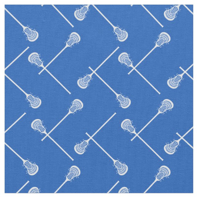 Tecido Palitos brancos de Lacrosse Azul Real Patterados (Detalhe)