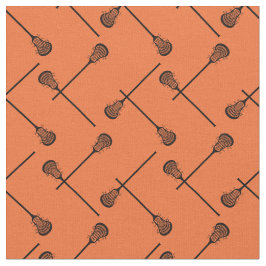 Tecido Palitos Pretos Laranja De Lacrosse Patterados