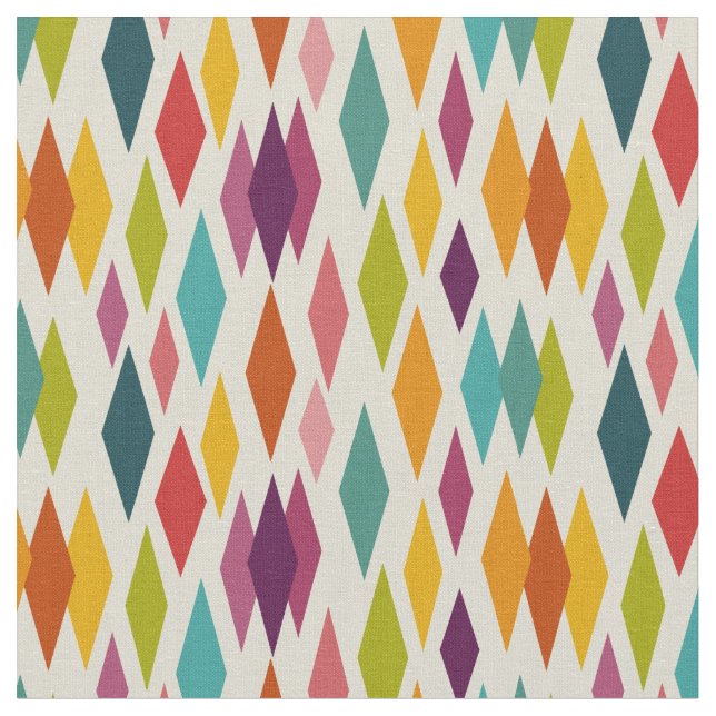 Tecido Palm Primavera Diamantes Padrão Moderno do Século  (Detalhe)