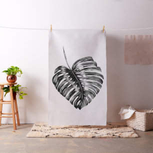 Tecido Palma tropical da folha de Monstera moderna