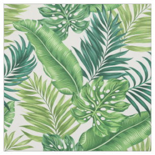 Tecido Palma Tropical Verde Folha Monstera
