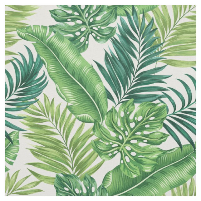 Tecido Palma Tropical Verde Folha Monstera (Modelo)