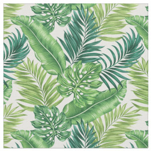 Tecido Palma Tropical Verde Folha Monstera