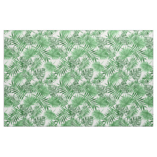 Tecido Palma Verde tropical deixa padrão de verão