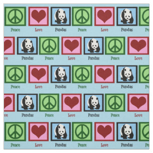 Tecido Pandas de Amor pela Paz