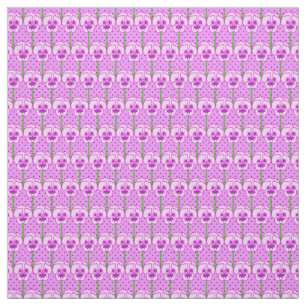 Tecido Pansies da lavanda - teste padrão retro do papel