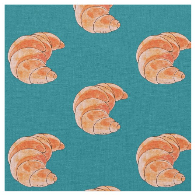 Tecido pão croissant castanho (Detalhe)