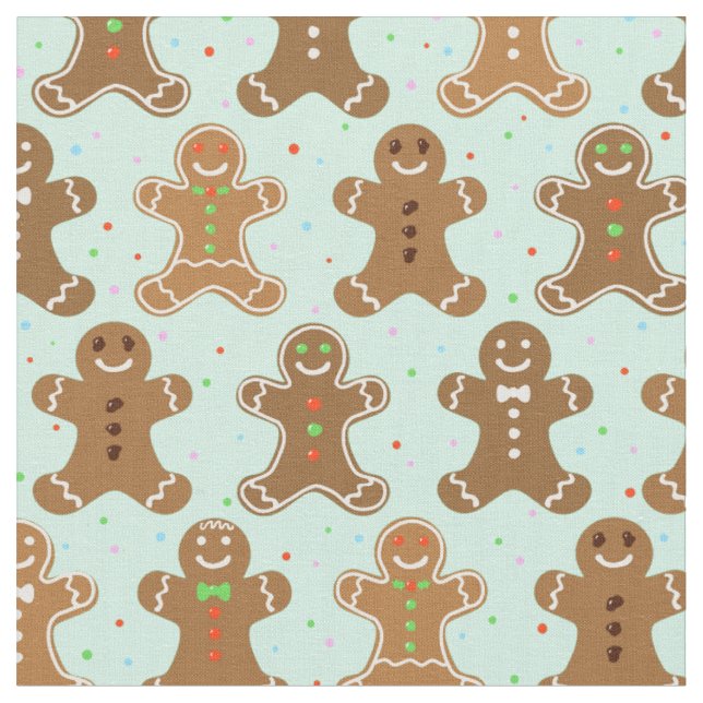 Tecido Pão de Gengibre Homens Padrão de Natal (Detalhe)
