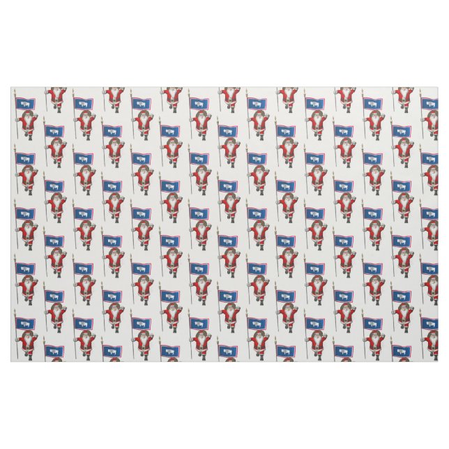 Tecido Papai Noel vem a Wyoming (Fat Quarter)