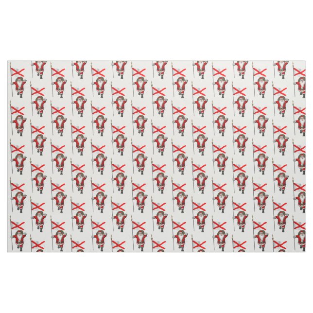 Tecido Papai Noel Vem Ao Alabama (Fat Quarter)