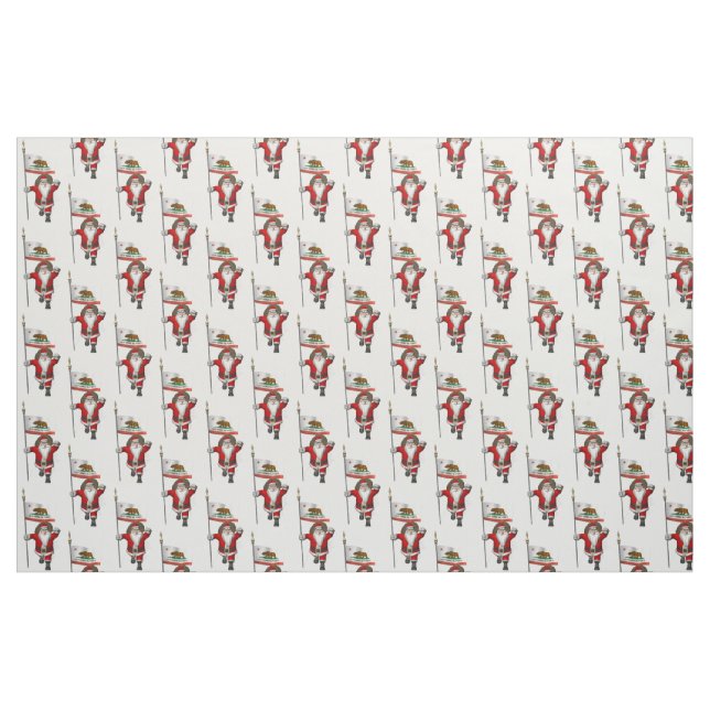 Tecido Papai Noel Vem Para A Califórnia (Fat Quarter)