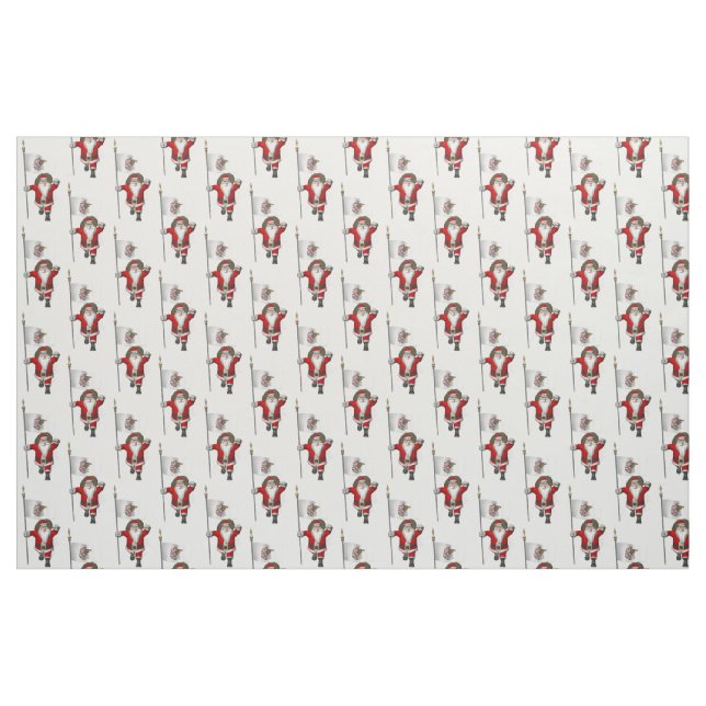 Tecido Papai Noel Vem Para Illinois (Fat Quarter)
