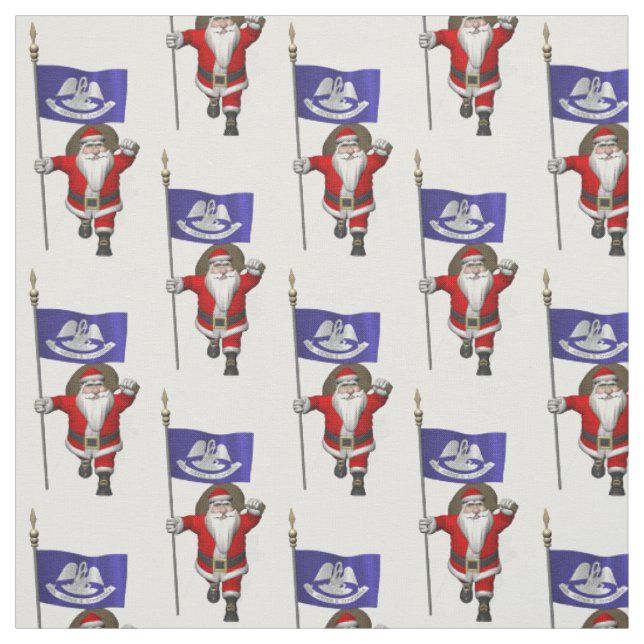 Tecido Papai Noel Vem Para Louisiana (Modelo)