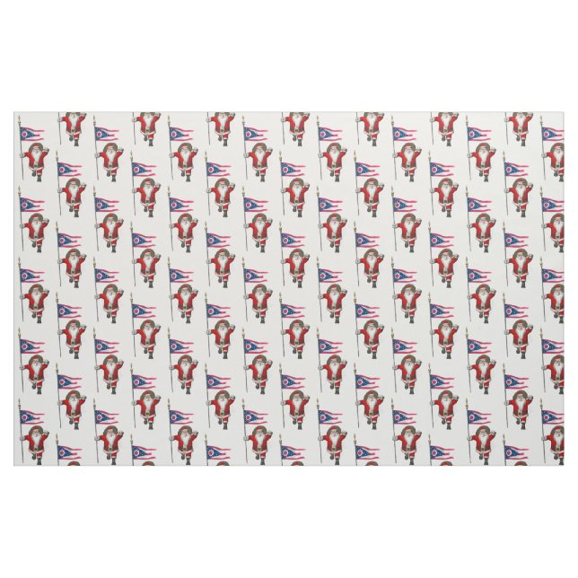 Tecido Papai Noel Vem Para Ohio (Fat Quarter)