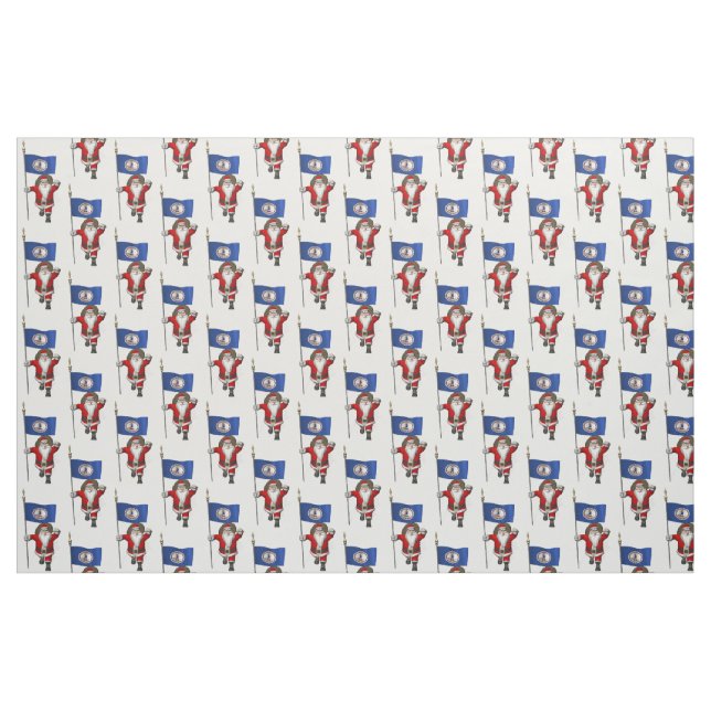 Tecido Papai Noel Vem Para Virgínia (Fat Quarter)