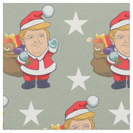 Tecido Papais noeis alegres do Presidente Donald Trump| N