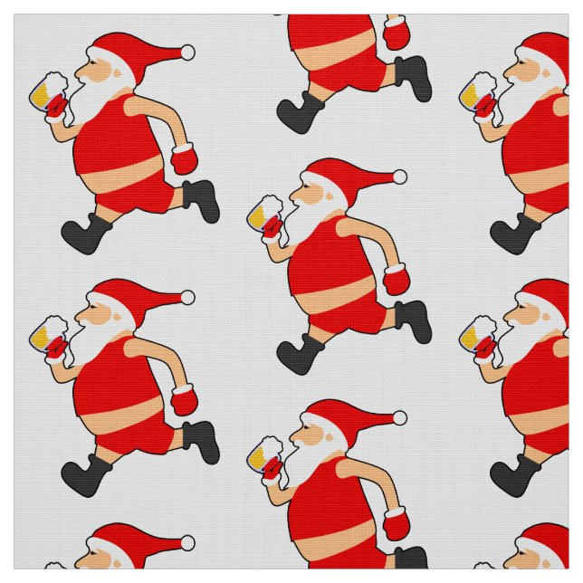 Tecido papais noeis de cerveja engraçadas natal (Modelo)