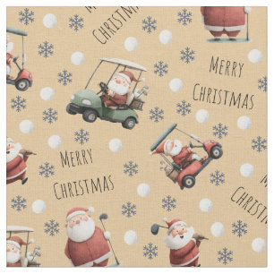 Tecido Papais noeis de golfe na areia