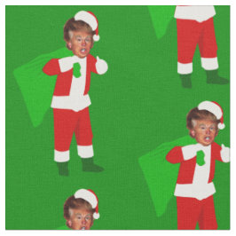 Tecido papais noeis do Donald trump no natal engraçado