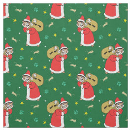 Tecido Papais noeis - Garras de Natal