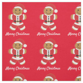 Tecido Papais noeis Gingercake Man Feliz Natal