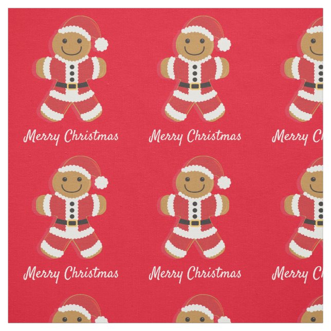 Tecido Papais noeis Gingercake Man Feliz Natal (Modelo)