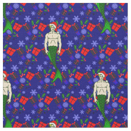 Tecido papais noeis loura merman feio xmas mermaid presen