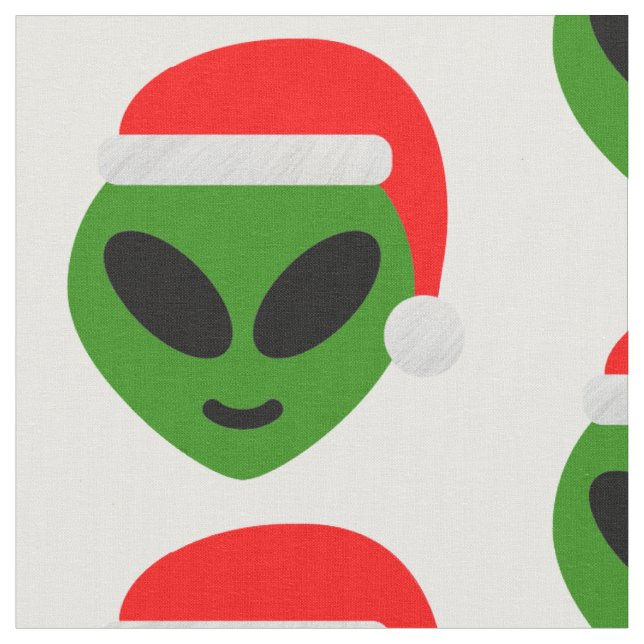 Tecido papais noeis verdes alienígena emoji (Detalhe)